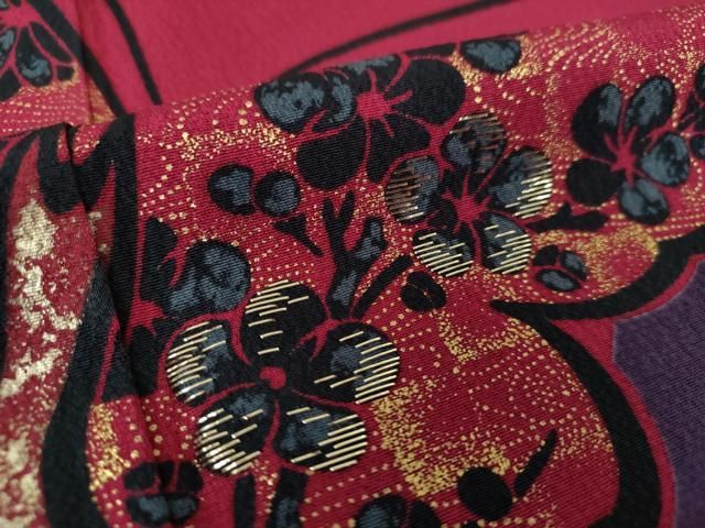 平和屋着物○森英恵・HANAE MORI 振袖 長襦袢(無双仕立て)セット 竹屋