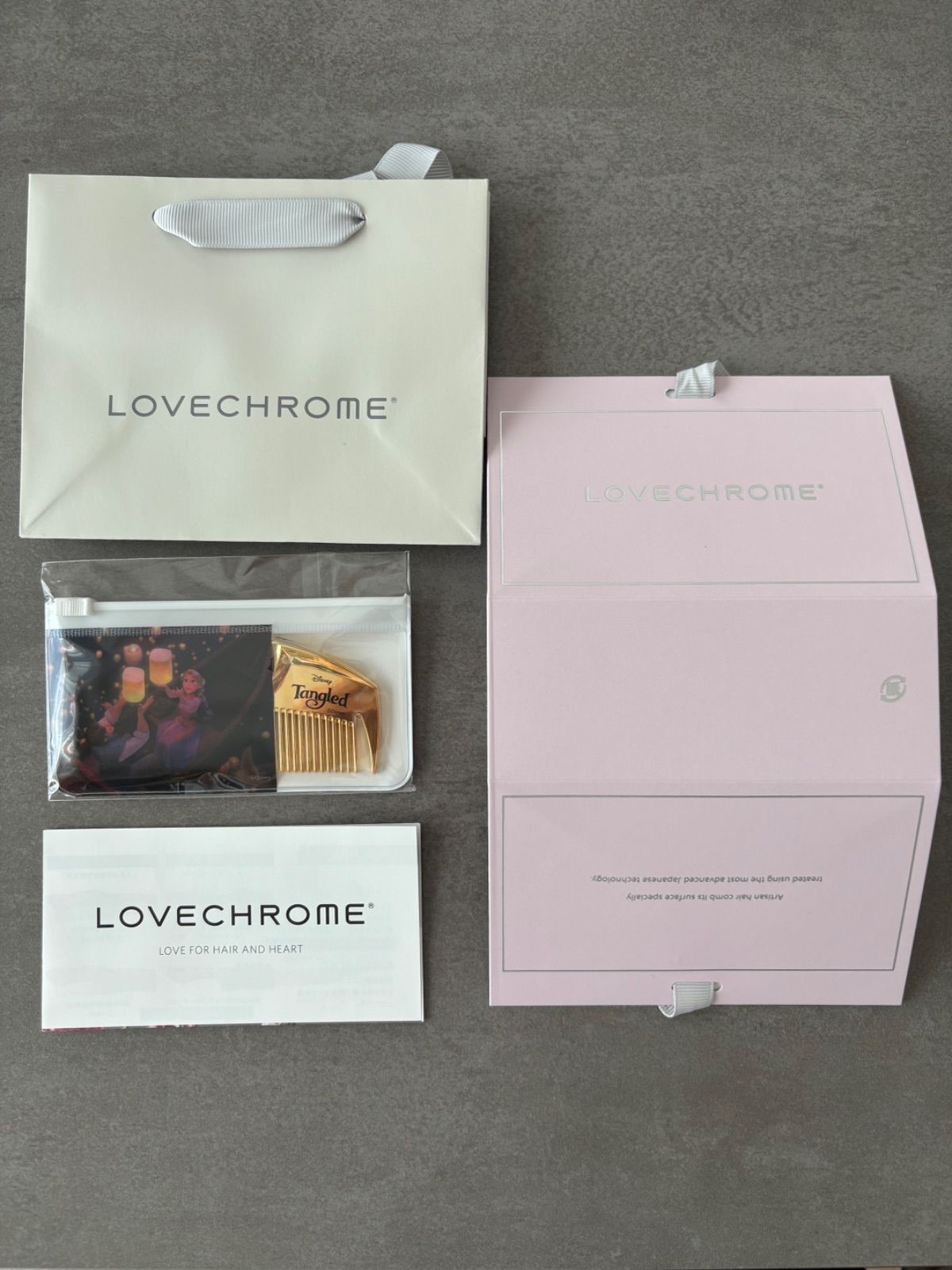 品 ラブクロム ラプンツェル K24GPツキ ゴールドコーム 袋付き