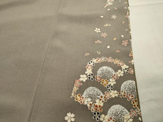  平和屋着物 訪問着 青海波舞桜文 暈し染め 金彩 ロング丈 正絹 gh 訪問着 付け下げ 着物