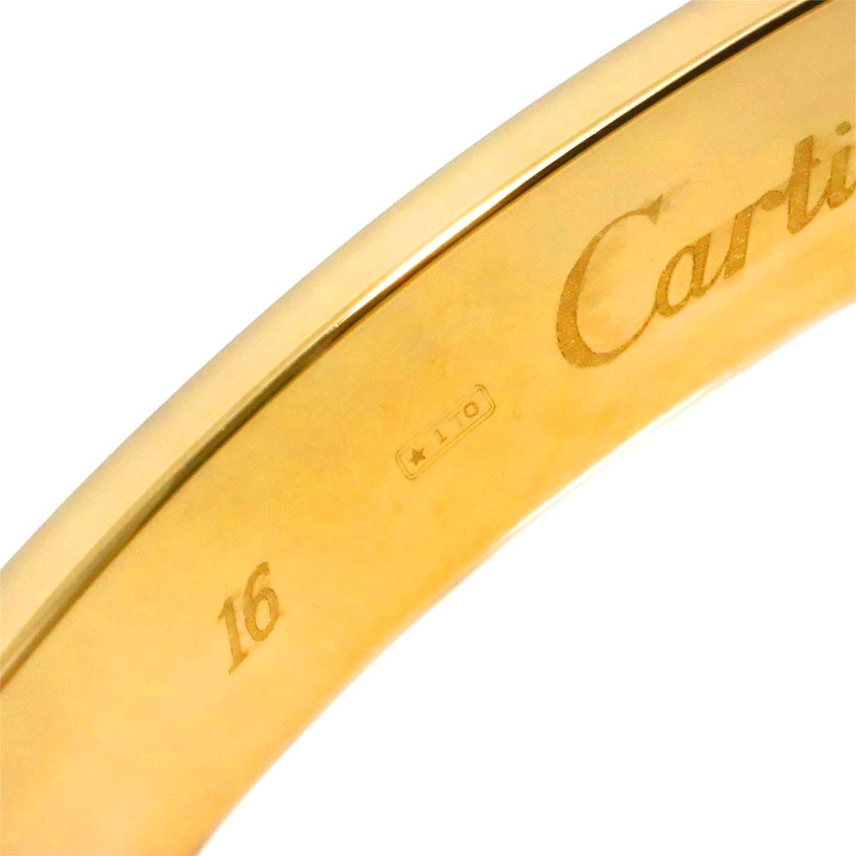 カルティエ Cartier ラブ ブレス #16 K18 YG イエローゴールド 750