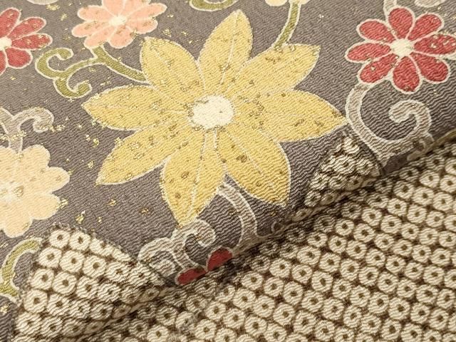  平和屋着物 訪問着 花唐草文 暈し染め 金彩 鬼しぼ縮緬 正絹 gh 訪問着 付け下げ 着物