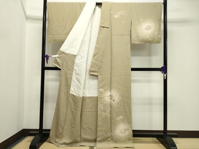 平和屋着物 訪問着 地紙重ね花文 蛍暈し 金銀彩 正絹 gh