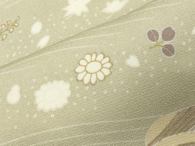  平和屋着物 訪問着 駒刺繍 立波エ霞花文 金彩 正絹 gh 訪問着 付け下げ 着物