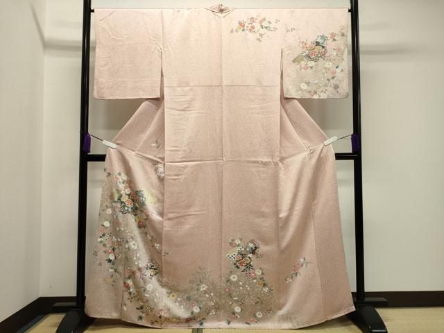 平和屋着物 訪問着 花車雪輪文 金銀彩 正絹 gh