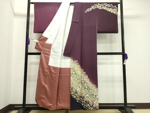 平和屋着物 訪問着 辻が花 暈し染め 金彩 正絹 gh