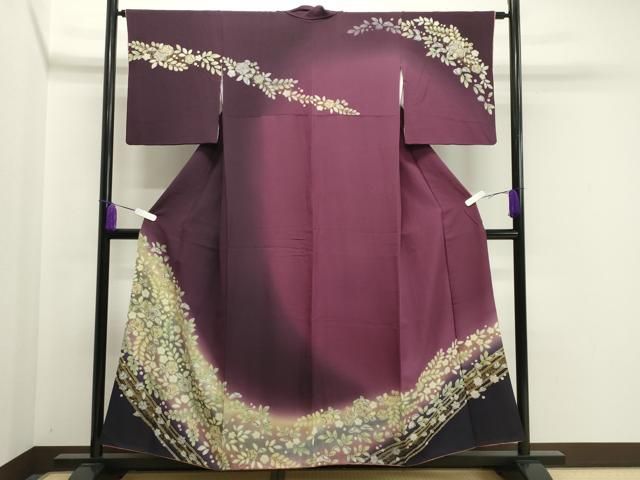 平和屋着物 訪問着 辻が花 暈し染め 金彩 正絹 gh