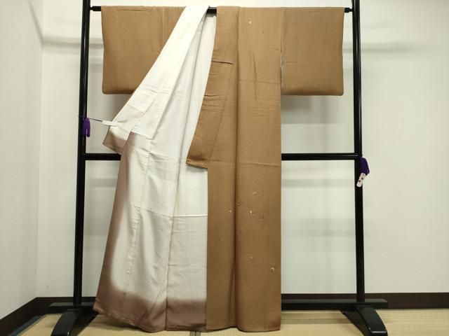 平和屋着物 訪問着 総刺繍 駒刺繍 ふくれ織 草花文 暈し染め 正絹 gh