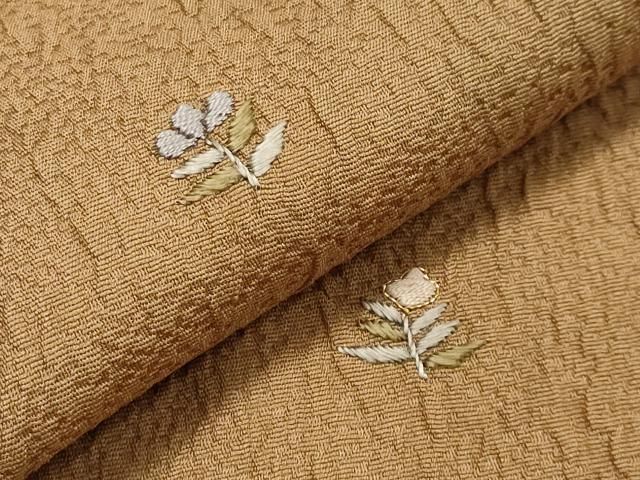 ふくれ織 草花文