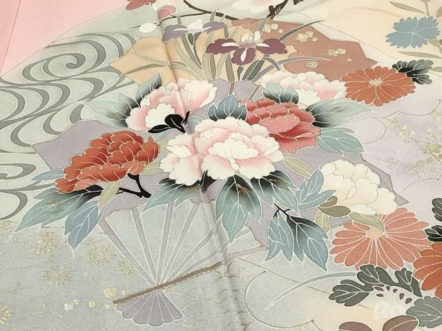 檜扇花文 暈し染め