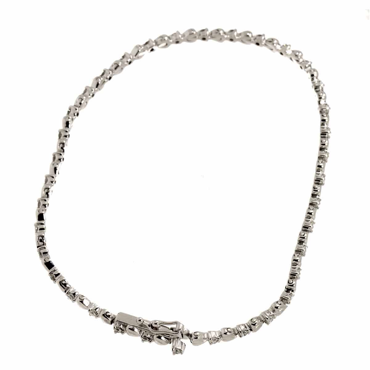 タサキ TASAKI ダイヤ 0.72ct ブレスレット 18cm K18 WG ホワイト