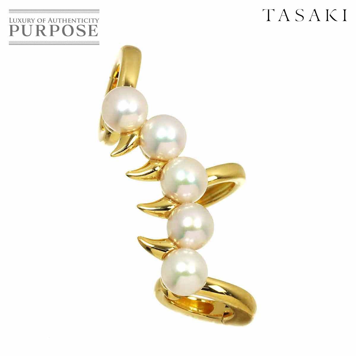 タサキ TASAKI デインジャー スコーピオン イヤーカフ アコヤ真珠 K18 YG 750 左耳 パール 田崎 danger Scorpion Ear Cuff 90298283