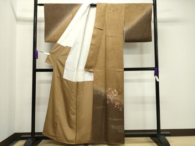 平和屋着物 中国三大刺繍 相良刺繍 訪問着 辻が花 ふくれ織 暈し染め 金彩 正絹 gh