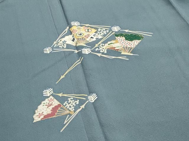 檜扇溢れ松葉花文 金彩