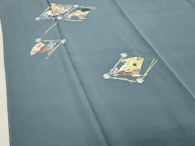  平和屋着物 訪問着 檜扇溢れ松葉花文 金彩 三越扱い 正絹 gh 訪問着 付け下げ 着物