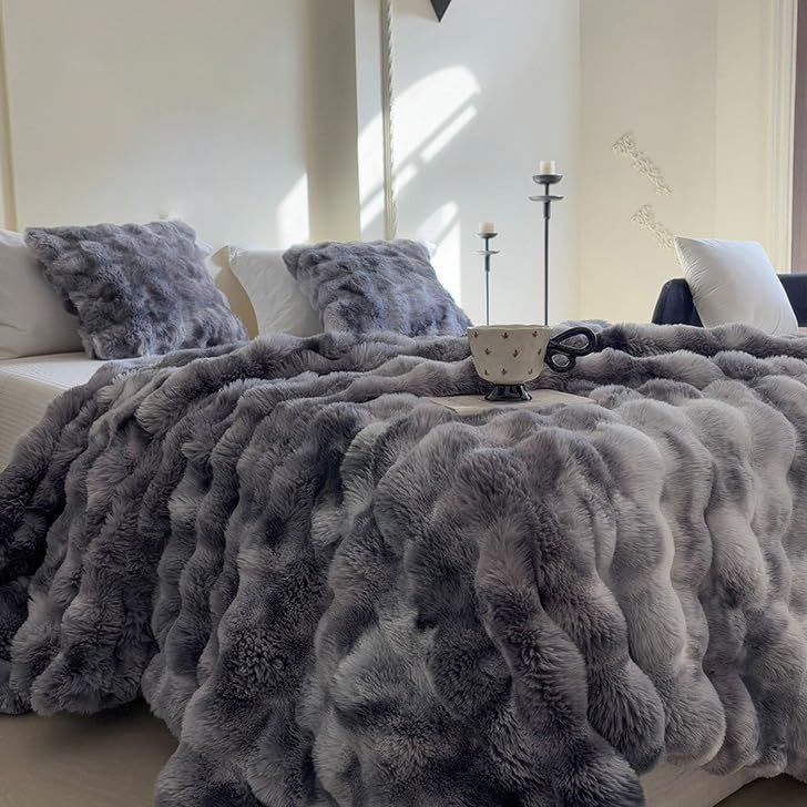SUKAAGO 毛布 ふわとろ ブランケット 柔らかく肌触 暖かい シングル もこもこ あったか とろとろ 掛け布団 ふわふわ 布団 100 x 160 cm 温 静電気防止 洗える 吸湿速乾 冬用 厚手 グレー1 180 200