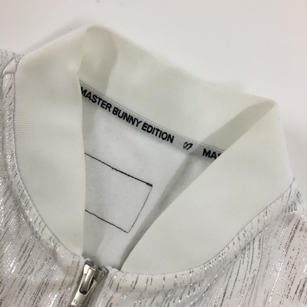 マスターバニー ジャケット 白×シルバー 総柄 裏起毛 レディース 1(M 