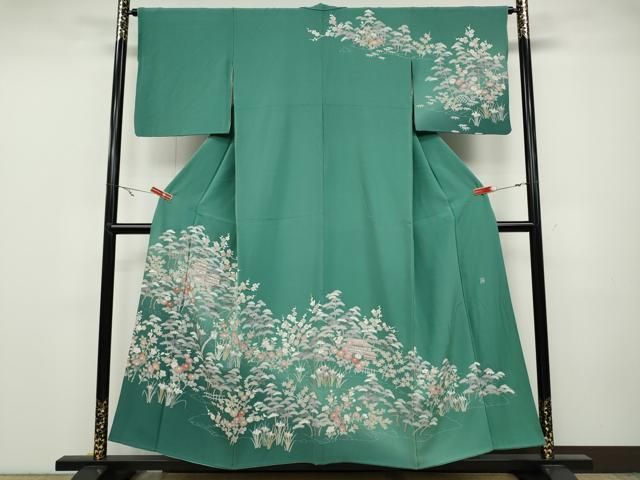 平和屋着物 訪問着 友禅 作家物 風景草花文 暈し染め 正絹 ut