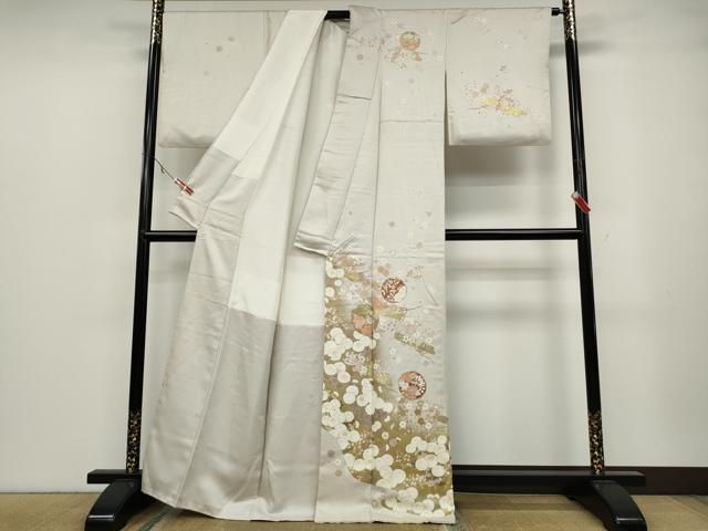 平和屋着物 訪問着 駒刺繍 絵皿花文 暈し染め 金彩 正絹 ut