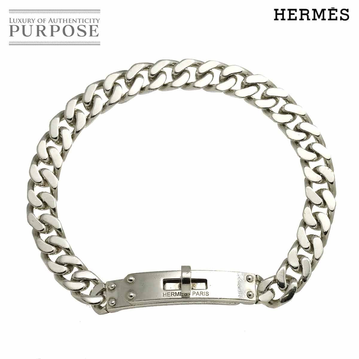 エルメス HERMES ケリー グルメット ブレスレット SH 15.5cm シルバー