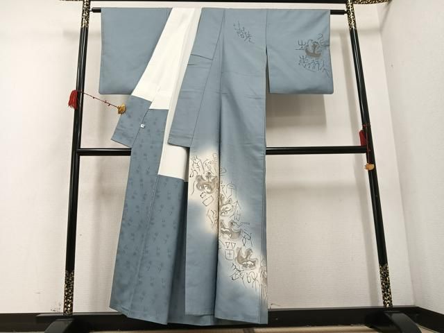 平和屋着物 訪問着 作家物 文字文 暈し染め 正絹 ph