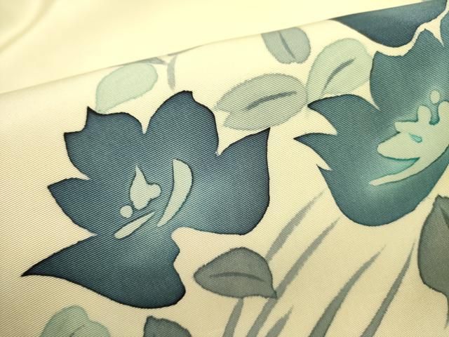  平和屋着物 塩瀬 九寸名古屋帯 手描き 草花 正絹 op 名古屋帯 帯