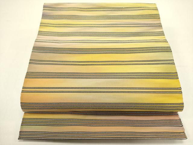 平和屋着物 爪掻き本綴れ 八寸名古屋帯 横段文 正絹 op