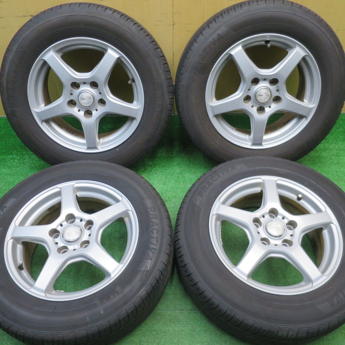 バリ溝 22年 9 5分 195 65 R 15 プラクティバ ヨコハマ SIBILLA GG シビラ 15インチ PCD 114 3 5 H ノ