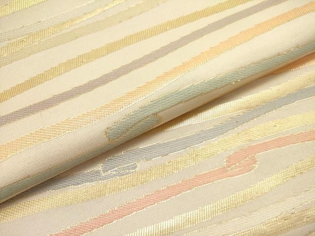 平和屋着物□極上 塩瀬 九寸名古屋帯 菊 黒地 金彩 逸品 未使用