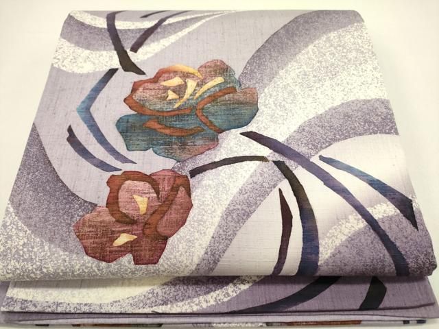 平和屋着物●太鼓柄袋帯　作家物　紬地　舞花　ろうけつ染め　正絹　逸品　未使用　DAAZ2303op 平和屋着物○太鼓柄袋帯 作家物 紬地 舞花 ろうけつ染め 正絹 逸品 未