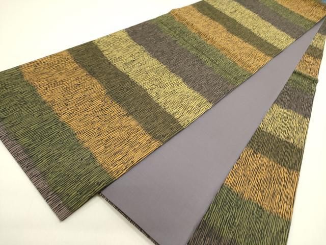  平和屋着物 綴れ 全通柄袋帯 横段文 正絹 op 袋帯 帯