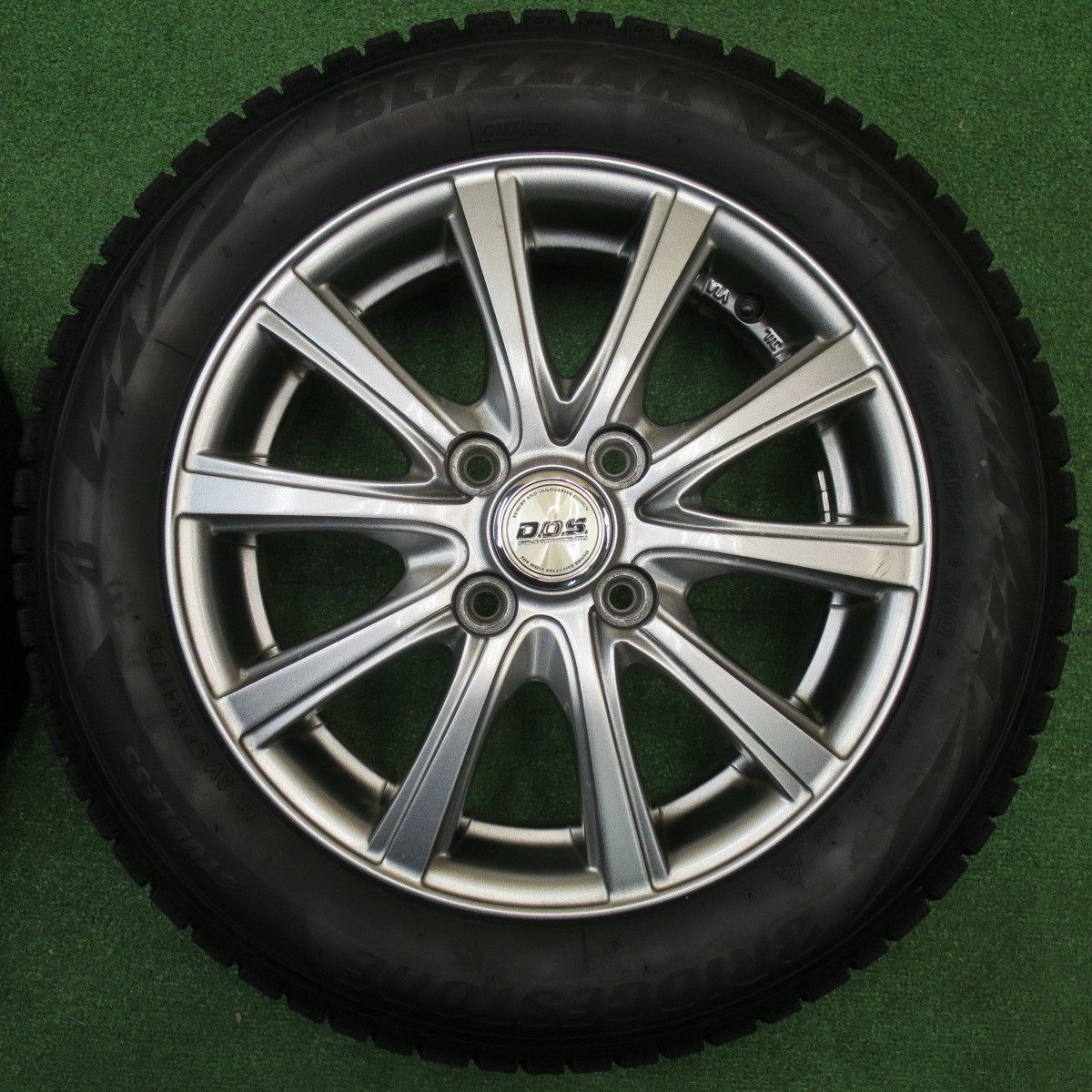 バリ溝 23年 9 5分 スタッドレス 155 65 R 14 ブリヂストン ブリザック VRX 2 D O S DOS 14インチ PCD 100 4 H ス