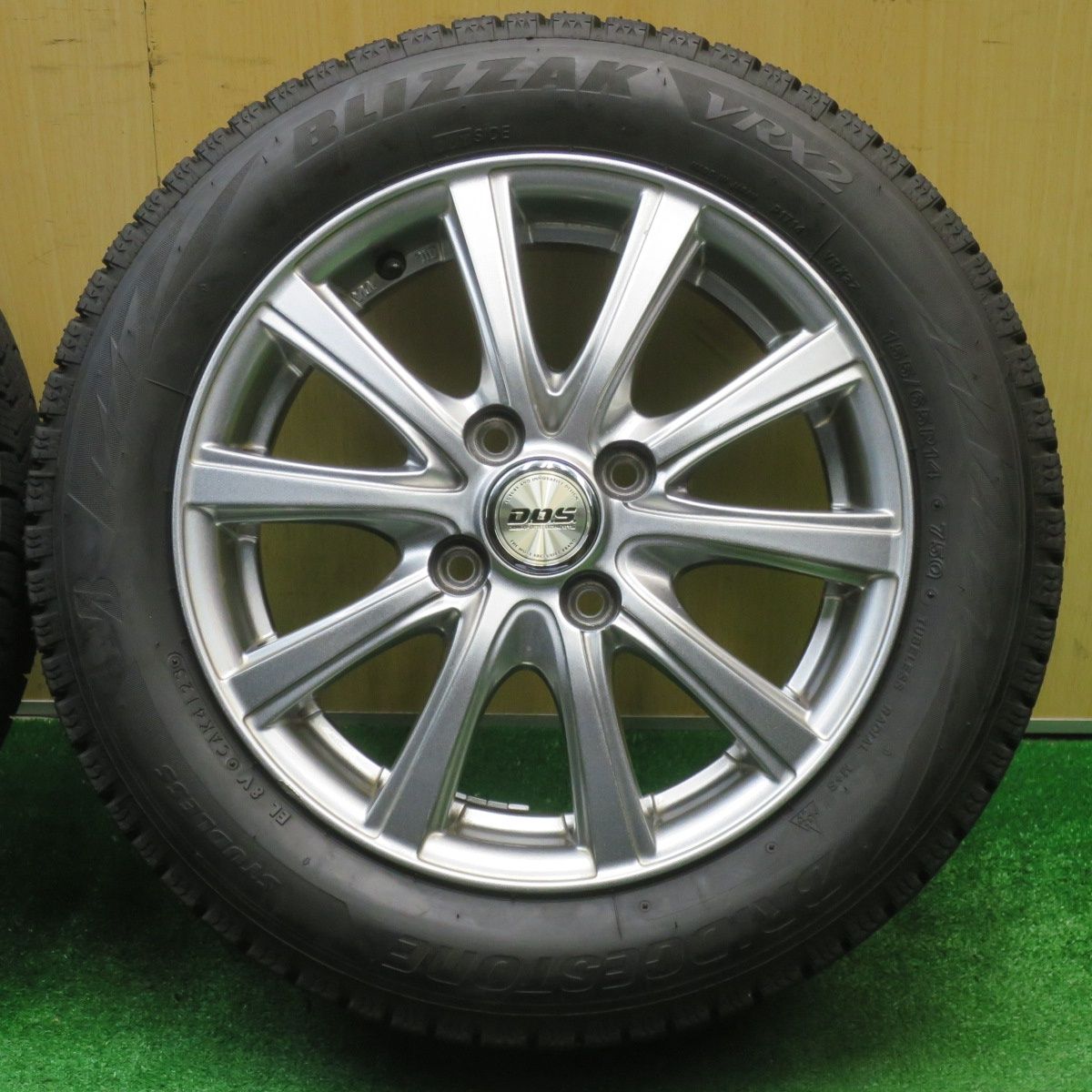  バリ溝 23年 9 5分 スタッドレス 155 65 R 14 ブリヂストン ブリザック VRX 2 D O S DOS 14インチ PCD 100 4 H ス 14インチ タイヤ ホイールセット