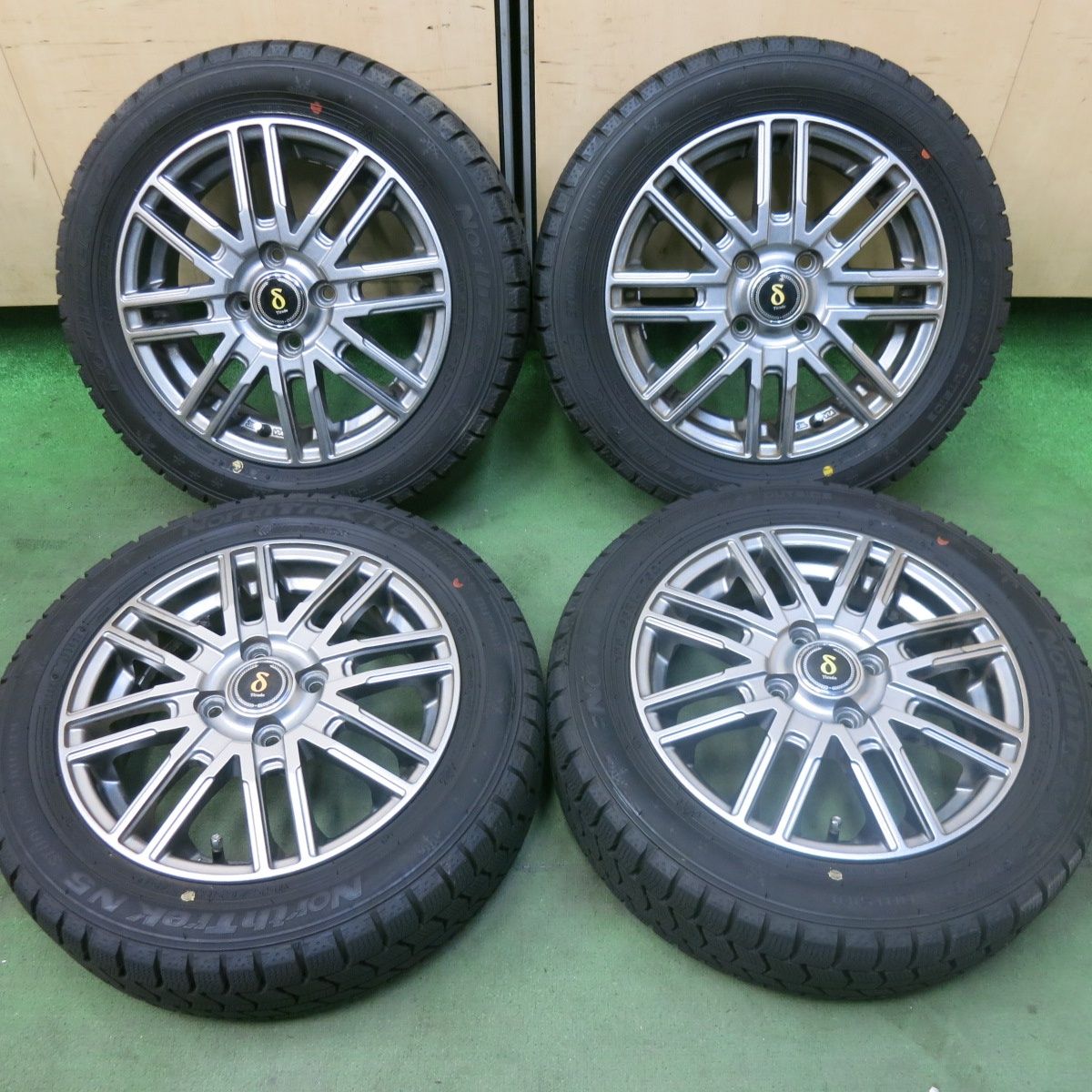 超バリ溝 24年 キレイ ほぼ10分 スタッドレス 155 65 R 14 オートバックス ノーストレック N 5 Tirado Epsilon ε ティラード イプシロン 14インチ PCD 100 4 H ス