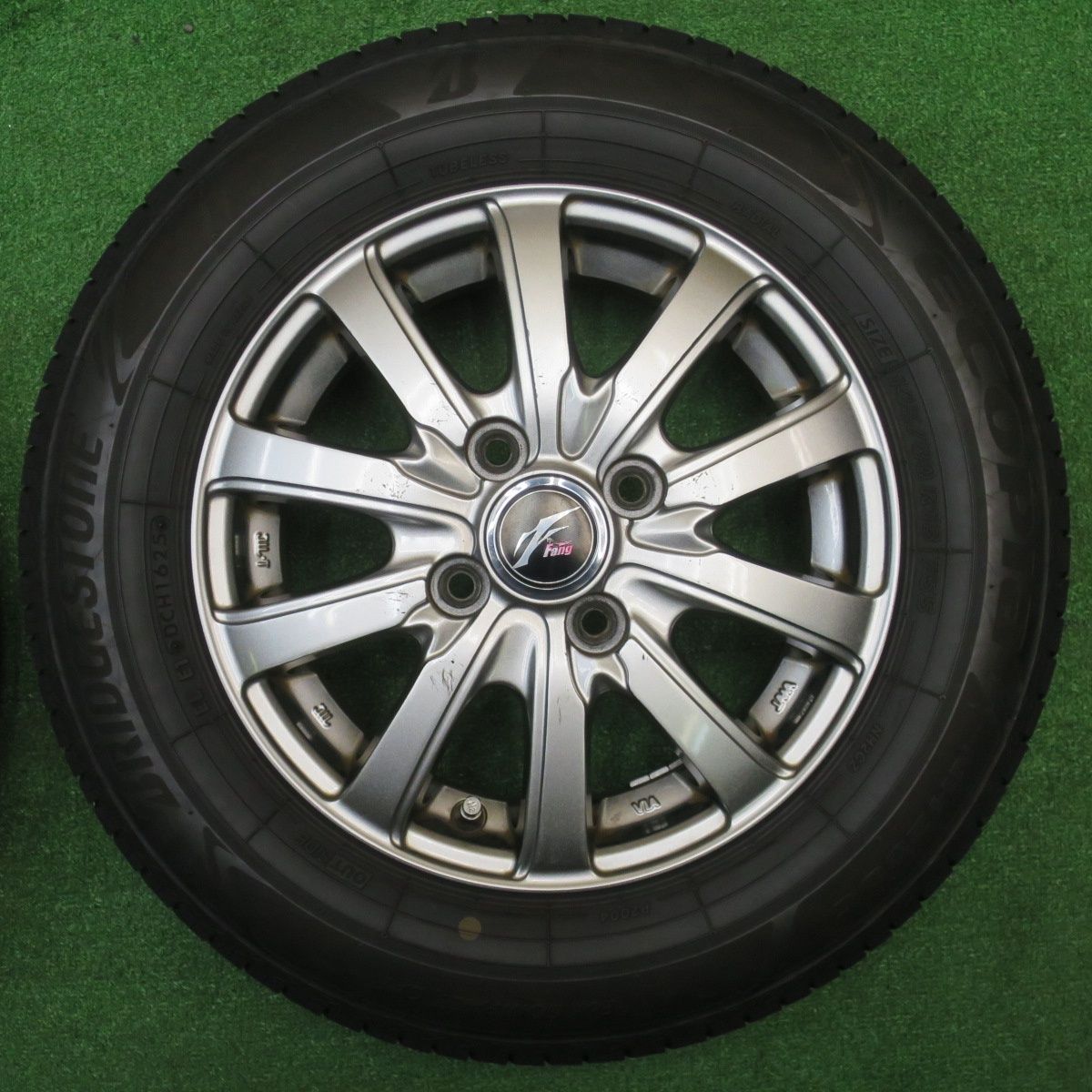 バリ溝 25年 9分 145 80 R 13 ブリヂストン エコピア NH 200 C Fang ファング 13インチ PCD 100 4 H ノ