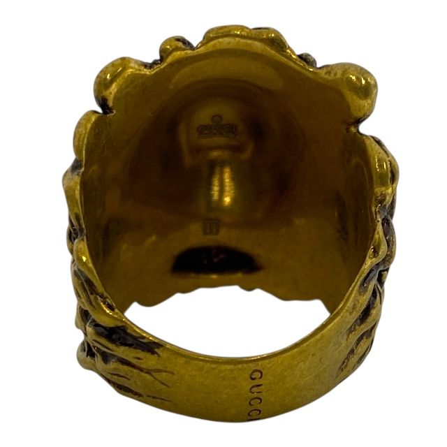 新品 グッチ 398601 ライオンヘッド リング 指輪 アクセサリー GP