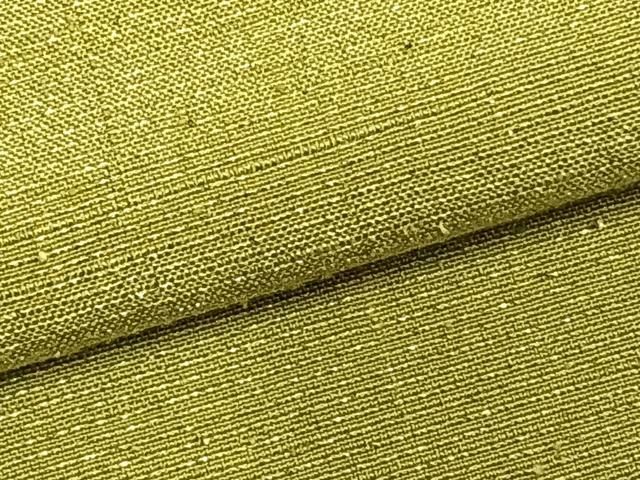  平和屋着物 上質な紬 単衣 色無地 抹茶色 金通し地 正絹 fy 紬 着物