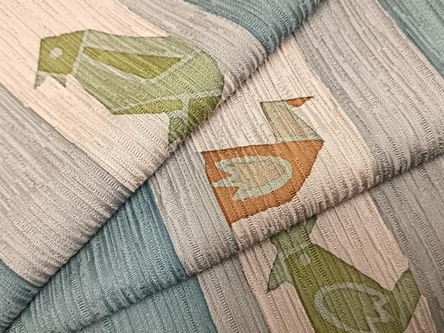 平和屋着物 上質な小紋 単衣 間道 正絹 fy