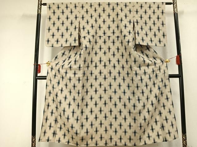 平和屋着物 上質な紬 単衣 十字絣 正絹 fy