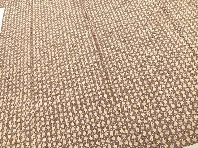  平和屋着物 上質な小紋 単衣 陶器文 正絹 fy 小紋 着物