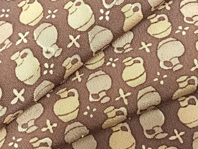 平和屋着物 上質な小紋 単衣 陶器文 正絹 fy