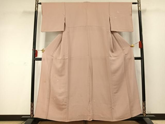 平和屋着物 訪問着 単衣 総刺繍 舞花文 鬼しぼ縮緬 正絹 fy