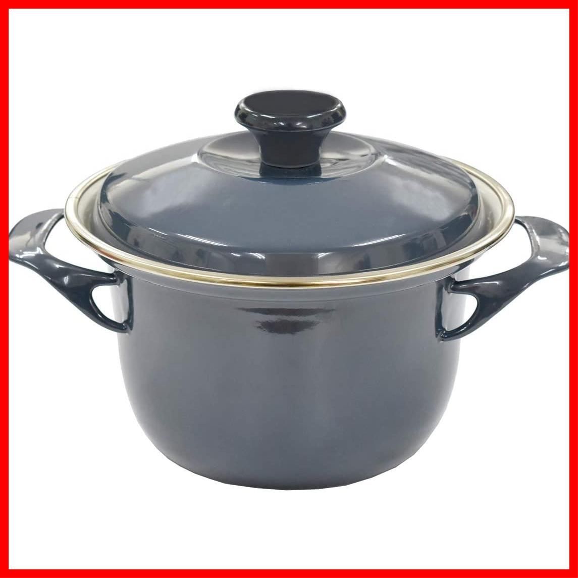 新着商品 16cm 蓋付き ココット ぺインズグレー IH対応 EX-16 ホーロー キャセロール C 両手鍋 CH 富士ホーロー