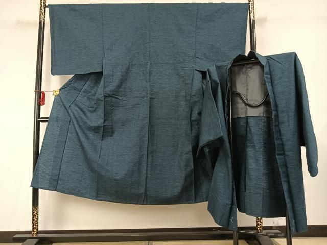 平和屋着物 男性 小紋 単衣 アンサンブル 110亀甲 総詰め AABD0309fy