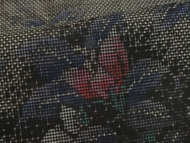  平和屋着物 本場大島紬 9マルキ 草花文 正絹 vf 紬 着物