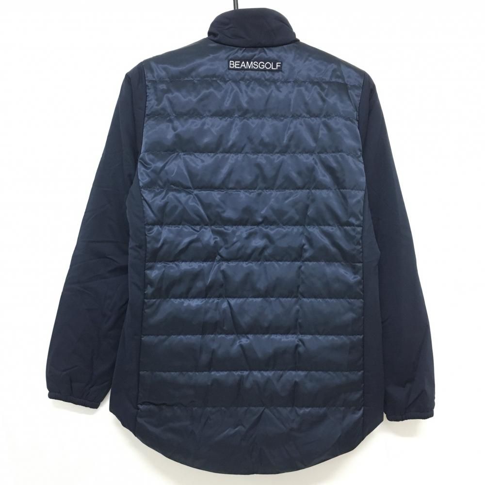 超美品】ビームスゴルフ ダウンジャケット ネイビー ロゴワッペン 蓄熱