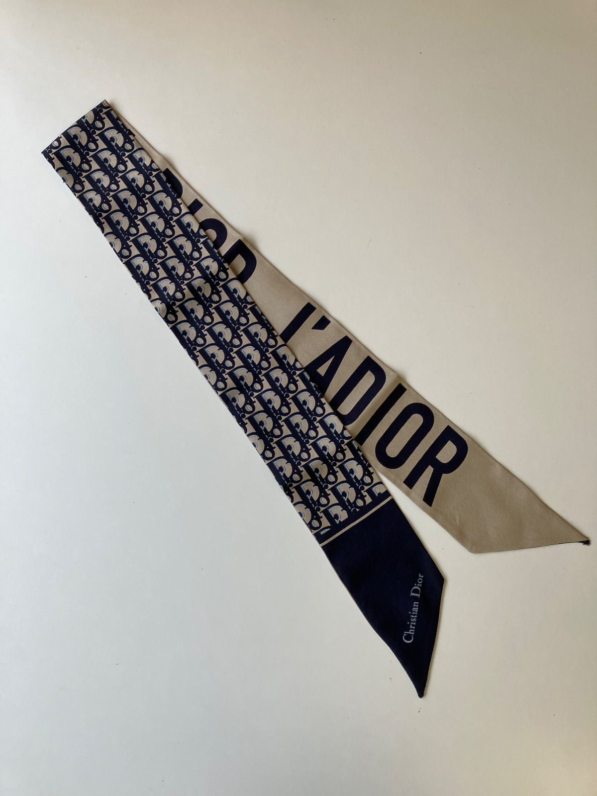 Christian Dior クリスチャンディオール リボンスカーフ トロッター ミッツァ 4863