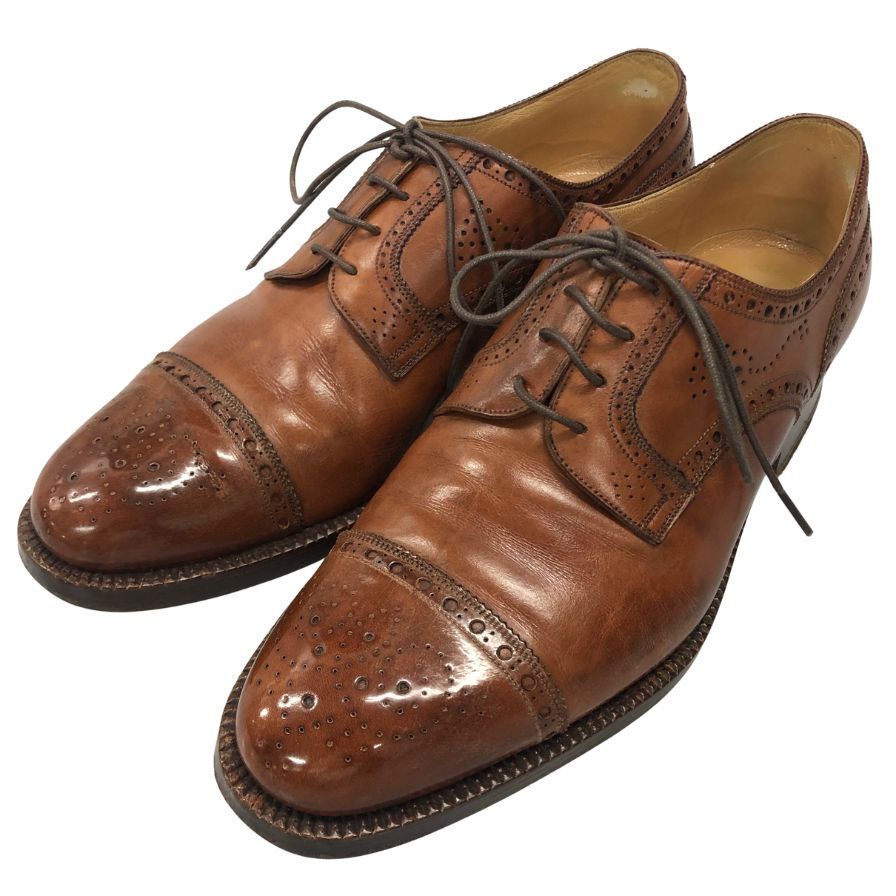 シルヴァノ ラッタンジ セミブローグ カーフ ブラウン LA