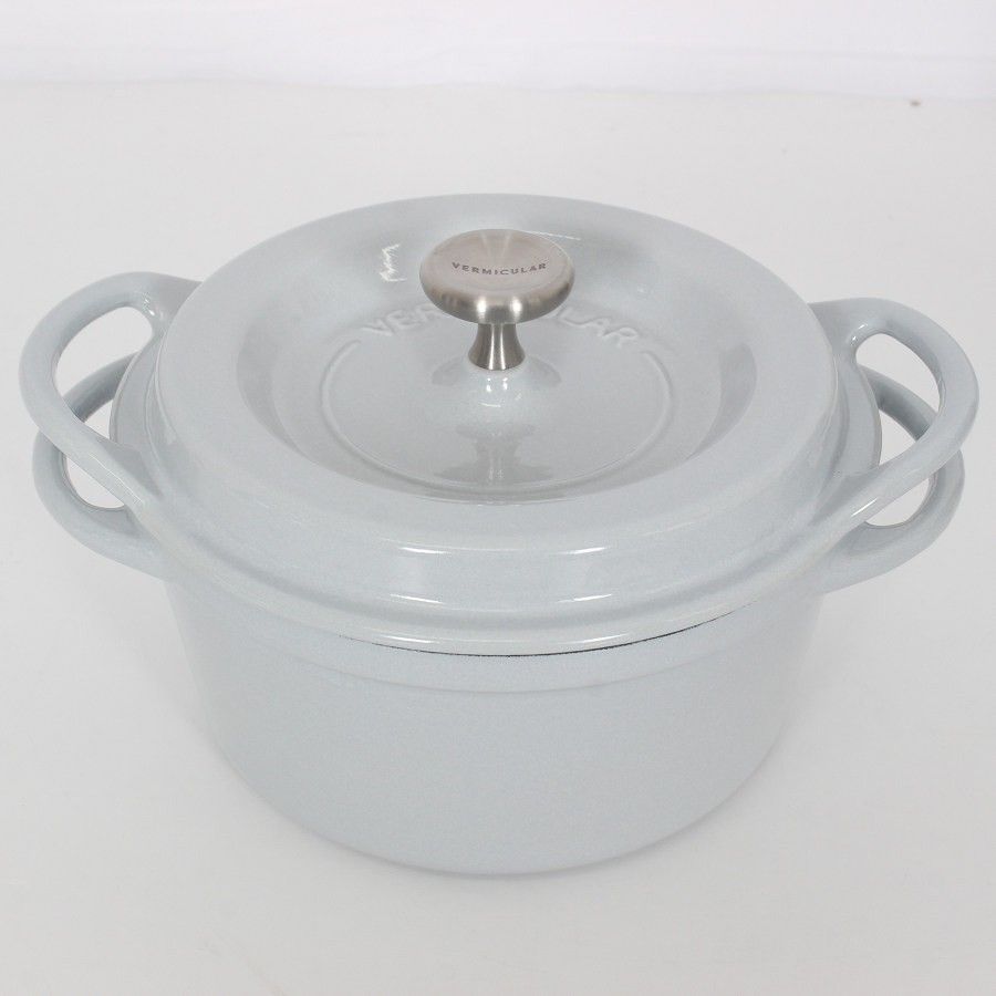 バーミキュラ オーブンポットラウンド 14cm STN14R ストーン 無水 ホーロー 両手鍋 本体