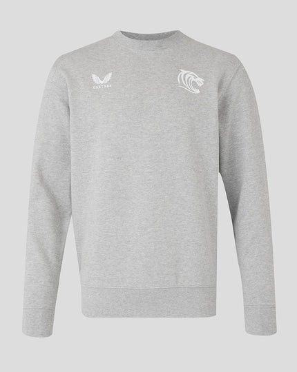 カストレ ラグビー レスター タイガース 2025 2026 スモール ロゴ トラベル クルーネック スウェットシャツ グレー 灰色 公式モデル 日本未発売