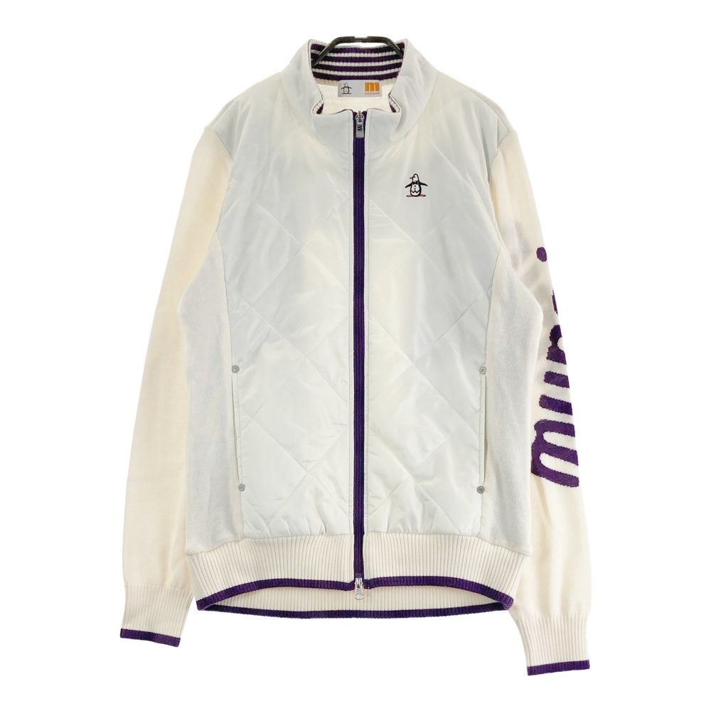 サイズ LL MUNSING WEAR マンシングウェア ニット切替 長袖中綿ジャケット ホワイト系 240101397909 ゴルフウェア レディース ストスト